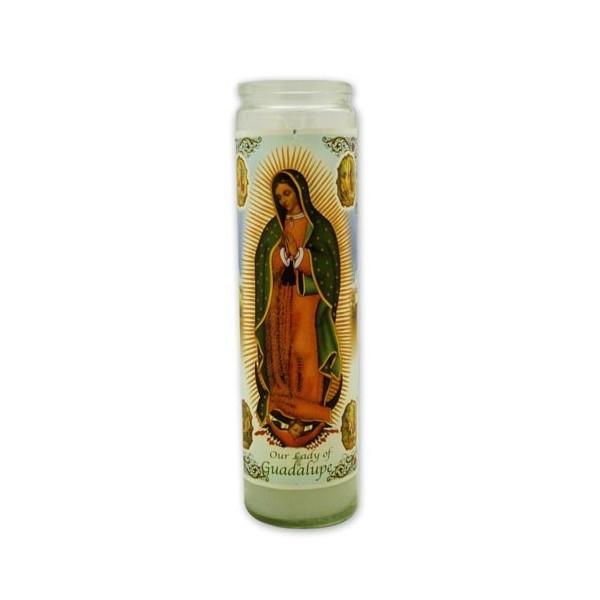 Media Caja Veladora Imagen Virgen de Guadalupe Con Farol con 10 piezas-Veladoras-MayoreoTotal-MayoreoTotal