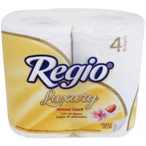 Medio Bulto Papel Higienico de Baño Regio R3 Almond 189 hojas de 4 Rollos en 6 paquetes - SCA-Higienico-SCA-MayoreoTotal