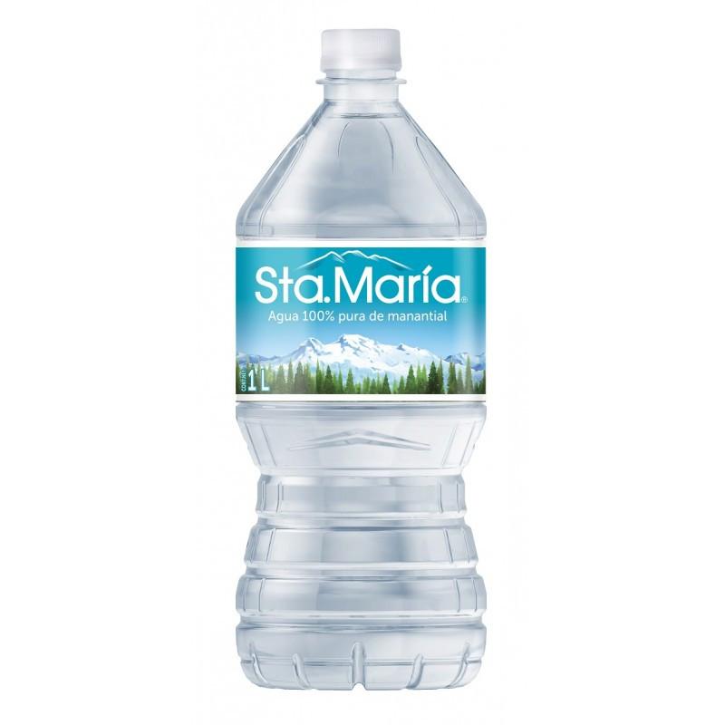 Paquete agua Santa María de 1 litro con 12 piezas - Grupo Modelo-Agua-Grupo Modelo-MayoreoTotal