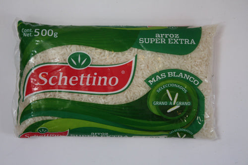 Paquete Arroz Super Extra Schettino de 500 grs con 20 bolsas-Granos, Semillas y Cereales-Schettino-7501372810301C-MayoreoTotal