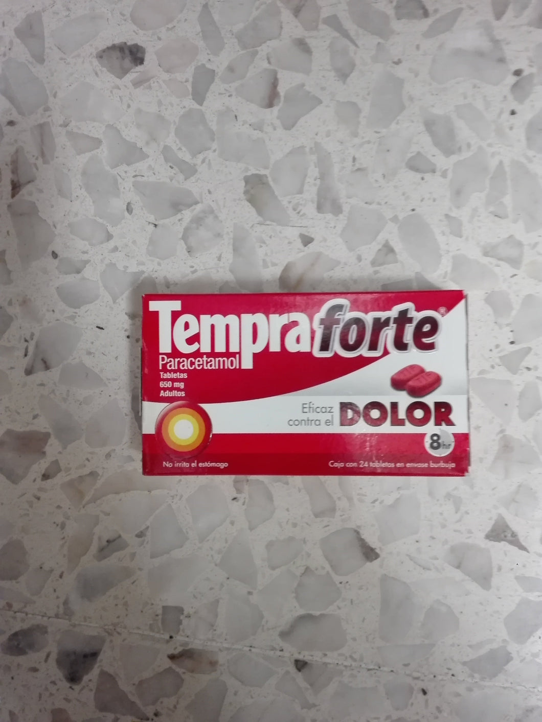 Tempra forte caja con 24 tabletas de 650 mg-Farmacia-MayoreoTotal-MayoreoTotal