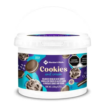 Helado de Crema Member's Mark Cookies & Cream 4.73L - ZK