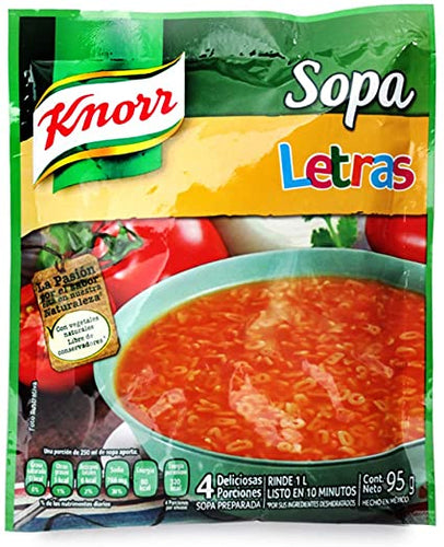Caja Sopa Knorr Letra 95G/12P