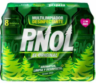 Multilimpiador Desinfectante Pinol El Original 8 Pzas de 1 L - ZK